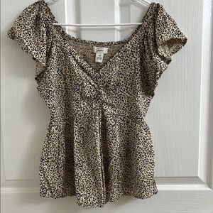 Leopard Print Women's Top